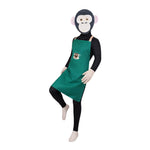 Brainrot Cosplay Outfit Green Money Banana Chimpanzini Jumpsuit Apron and Helmet for Carnival