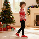 Kids Ugly Christmas Sweater Light Up Funny Pullover Xmas Costume for Boys Girls