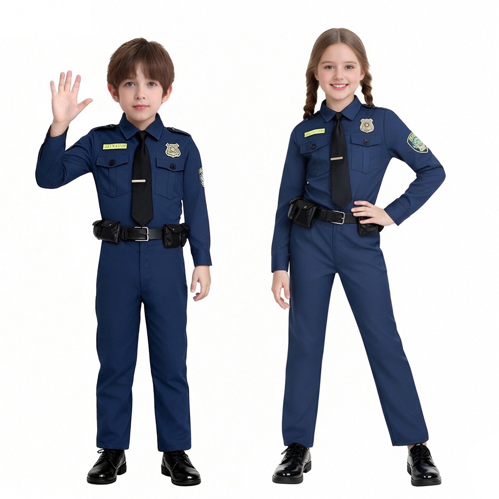 Bunny Police Uniform Unisex Navy Tops Pants Badge and Accessories for Cosplay Events