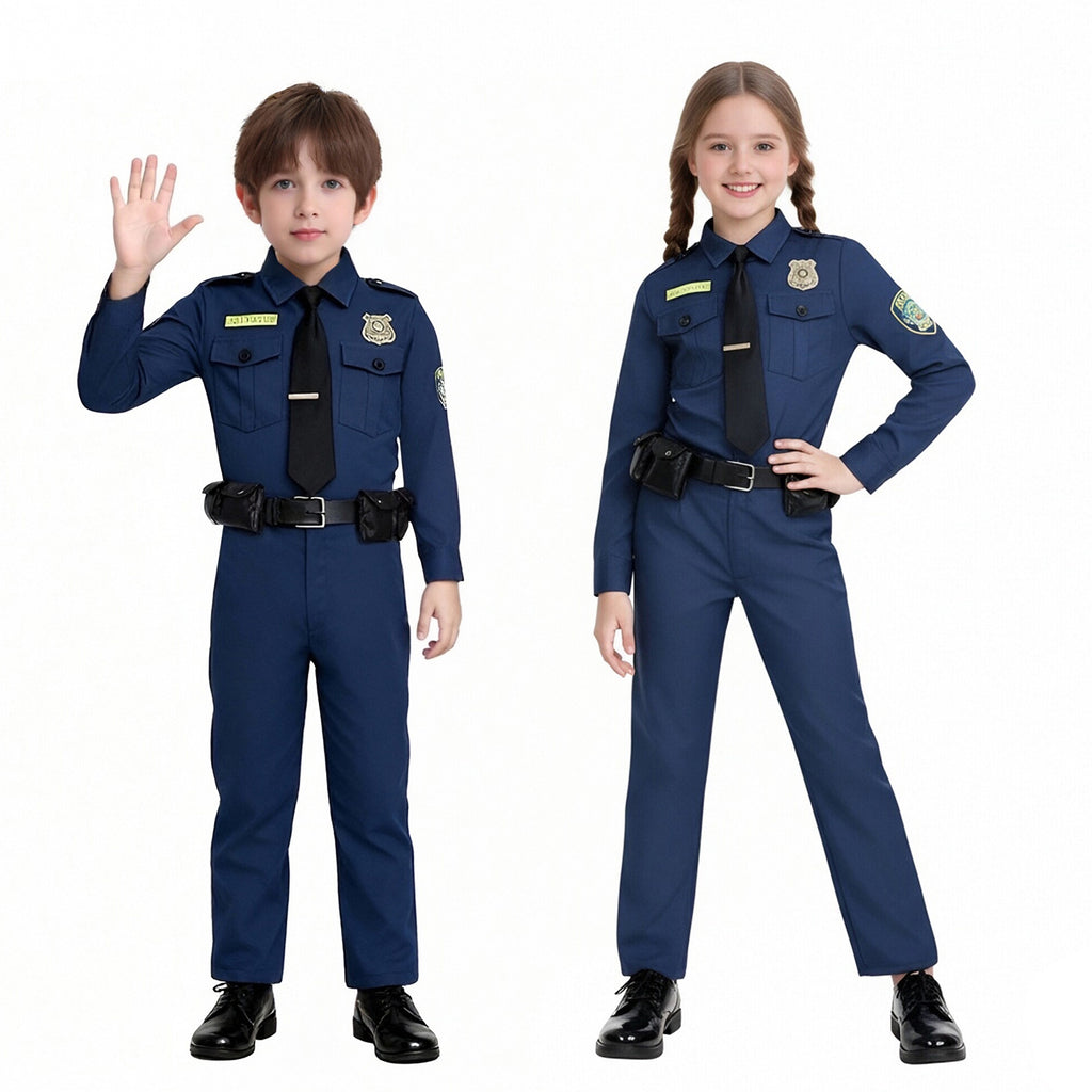 Bunny Police Uniform Unisex Navy Tops Pants Badge and Accessories for Cosplay Events