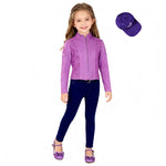 Officer Rabbit Outfit Purple Police Bunny Tops Pants Hat Suit for Kids Adults