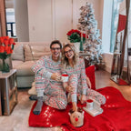 Christmas Moose Family Matching Costume Baby Romper Kids Adult Long Sleeve Tops Pants Suit