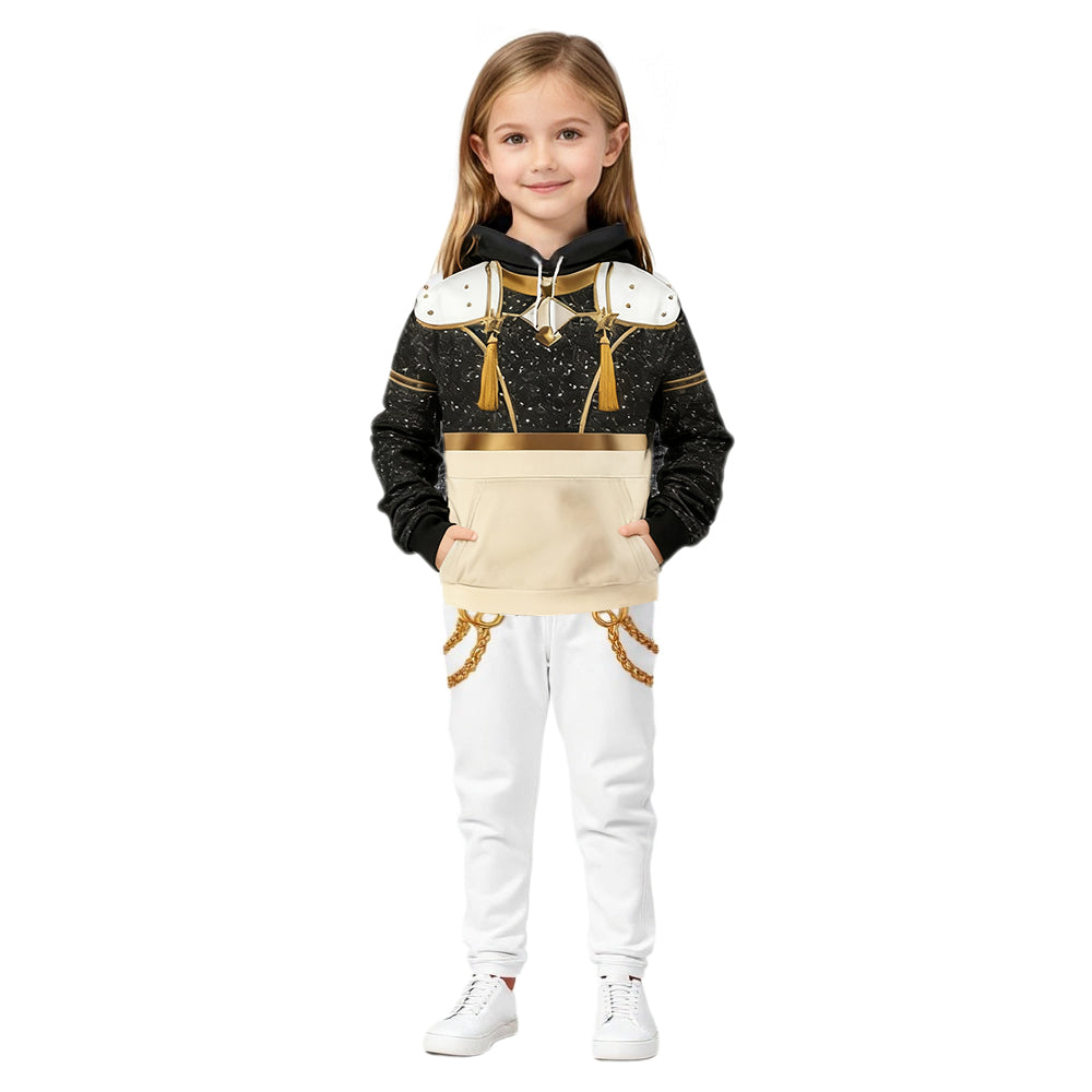 Pop Idol Costume Kids Adults Hoodie and Sweatpants Set Causal Tracksuit for Daily Wear