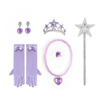 Girls Glinda Costume The Good Witch Musical Cosplay Dress with Crown and Fairy Wand Full Set