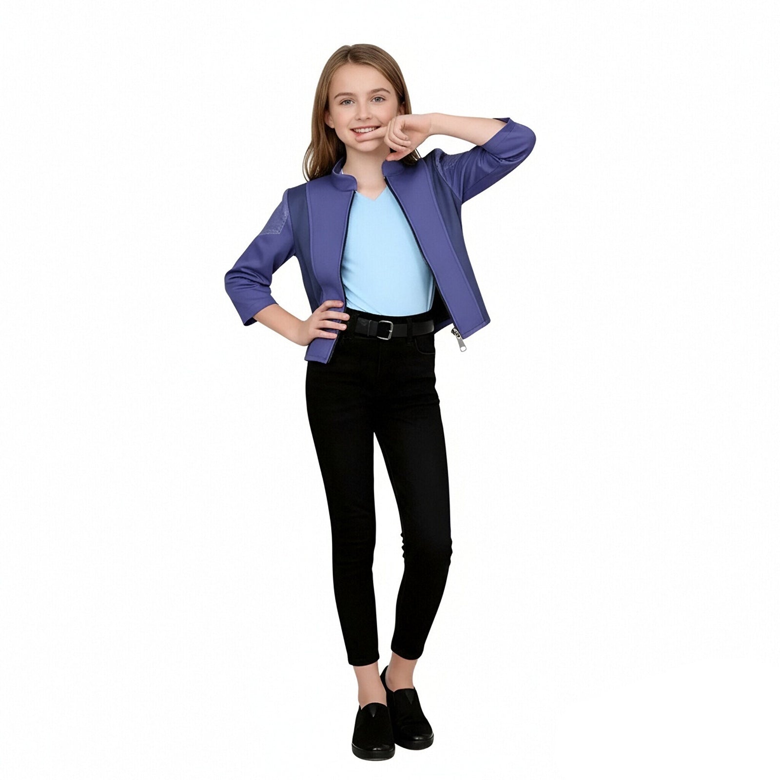 Kids Police Bunny Costume Blue Tops and Pants Outfit for Dress-up Parties