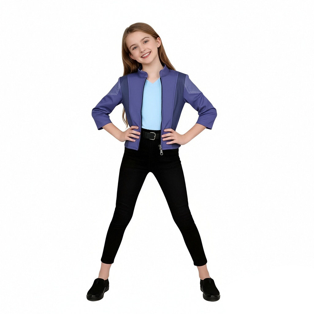 Kids Police Bunny Costume Blue Tops and Pants Outfit for Dress-up Parties