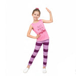 Girls Bunny Costume Pink Vest Striped Pants and Hair Tie for Cosplay Parties