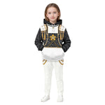 Golden Hoodie and Pants Outfit Pop Star Performance Set Everyday Casual Streetwear
