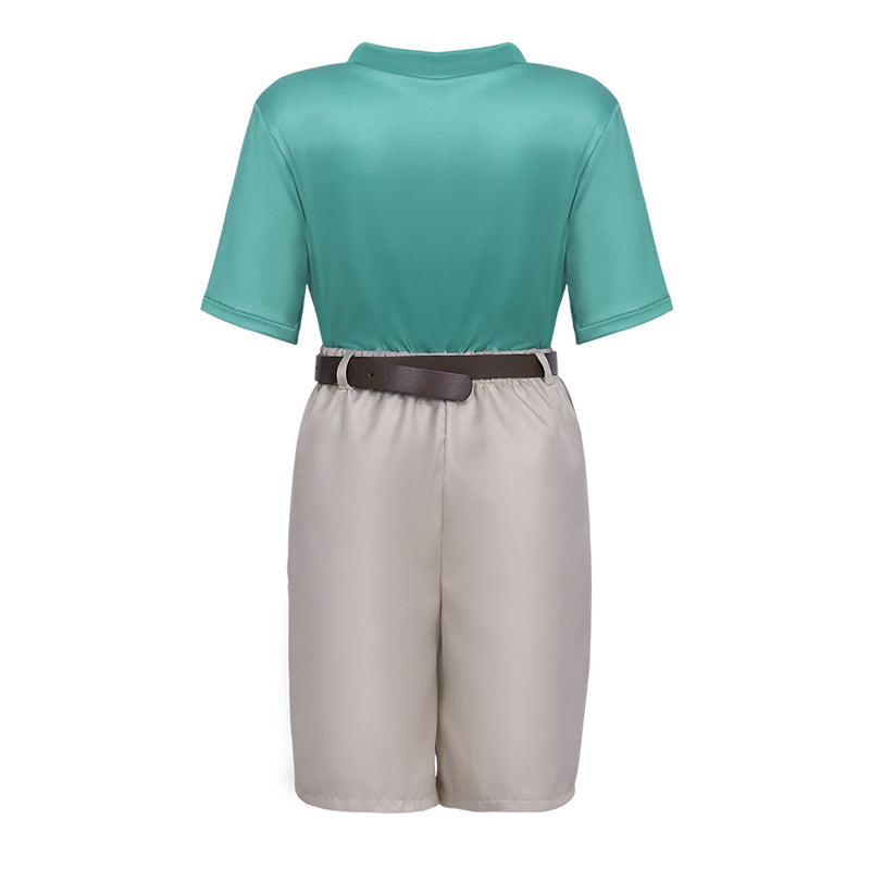 Kids Fox Costume Casual Green Shirt and Shorts Suit for Cospay Daily Wear