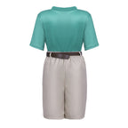 Kids Fox Costume Casual Green Shirt and Shorts Suit for Cospay Daily Wear