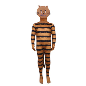 Kids Petey The Cat Costume Funny Jumpsuit and Helmet for Boys and Girls