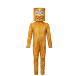 Kids Wooden Bat-wielding Ghost Costume Tung Tung Tuang Outfit with Inflatable Wooden Stick