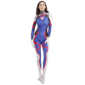 Women D.VA Cosplay Costume Blue Hana Song Jumpsuit OW Game Bodysuit