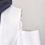 White Fem Sukuna Kimono Dress Belt and Scarf Full Set for Themed Party