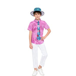 Nick Outfit Pink Shirt Pants Hat and Tie Costume Set for Vacation Cosplay