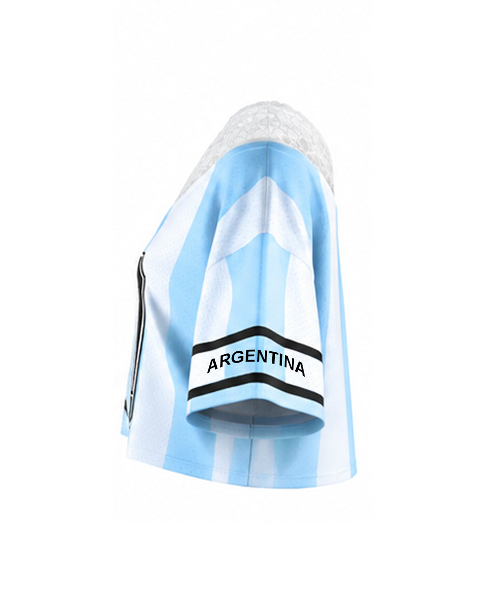 Women Argentina Jersey Blue White Striped Breathable Soccer Shirt for Stadium Wear Game Day Parties