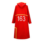 King of Pirate Costume Kids Adults Red Coat with Straw Hat and Gloves for Cosplay