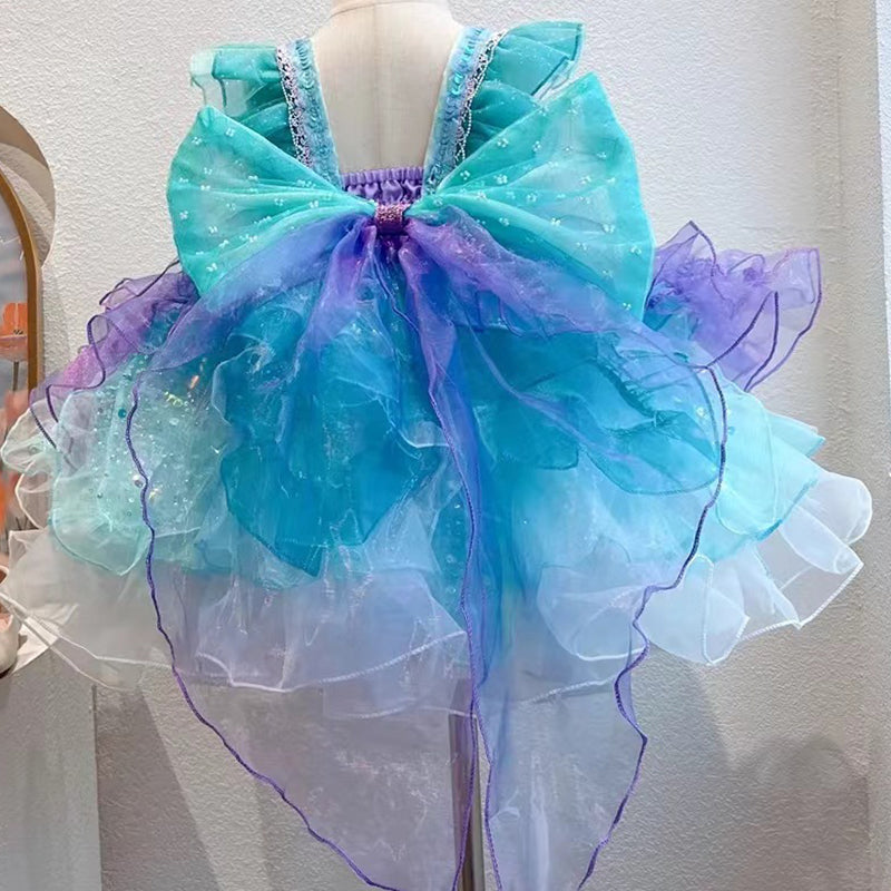 Girls Mermaid Dress Princess Ball Gown Lolita Dress for Birthday Party and Pageant