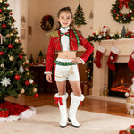 Christmas Pop Star Costume Golden Dance Suit Sequin Party Dress Dress Up Outfit