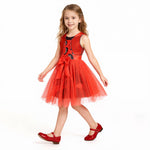 Kids Princess Red Costume Halloween Party Dress Up Outfit