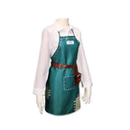 IDV Game Gardener Costume Women Green Apron White Shirt With Hat