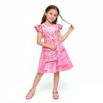 Kids Glinda Pink Dress and Bag The Good Witch Cosplay Outfit for Dress Up Party