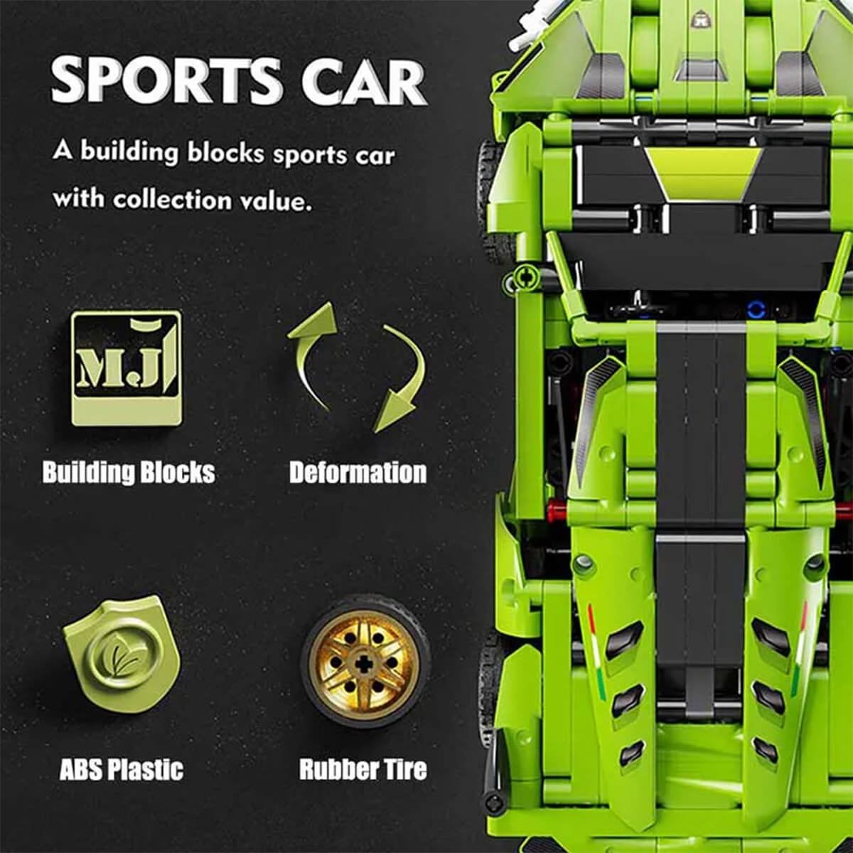 2 in 1 Rambo Transformation Robot Car Building Blocks DIY Kit Car Mode ...