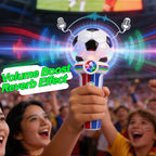 2pcs Fan Cheering Soccer Megaphone Portable Handheld Speaker Voice Amplifier with Recording and LED Lights
