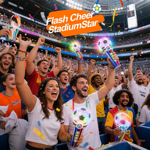 2pcs Fan Cheering Soccer Megaphone Portable Handheld Speaker Voice Amplifier with Recording and LED Lights