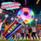 2pcs Fan Cheering Soccer Megaphone Portable Handheld Speaker Voice Amplifier with Recording and LED Lights