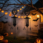 2pcs Halloween Decoration Skeleton Skull Macrame Wall Hanging Cotton Rope Boho Wall Art Decor