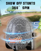 2pcs RC Dino Egg Car 2-in-1 Shooting RC Bumper Car Interactive Toy with Music and Light