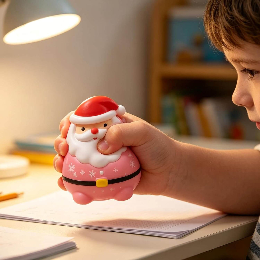 2pcs Santa Claus Squishies Christmas Blind Box Soft Stress Relief Squeeze Toy for Kids 14+ and Adults