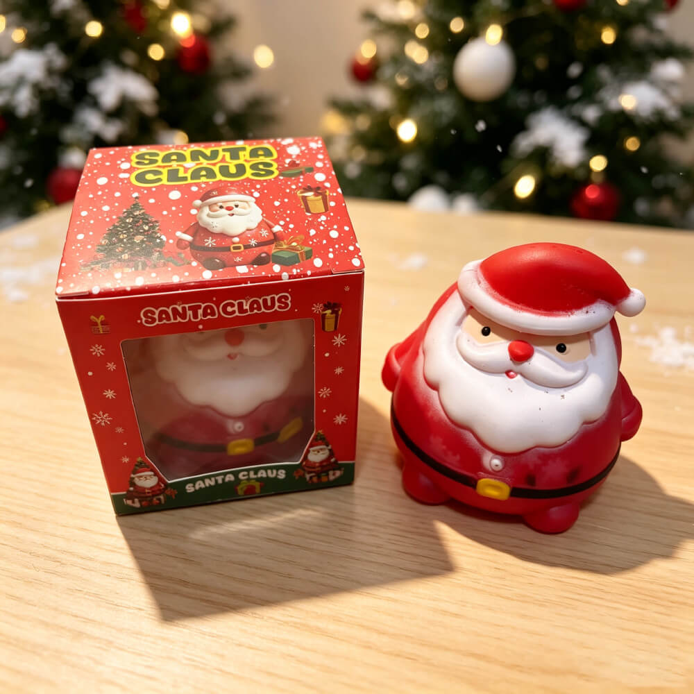 2pcs Santa Claus Squishies Christmas Blind Box Soft Stress Relief Squeeze Toy for Kids 14+ and Adults