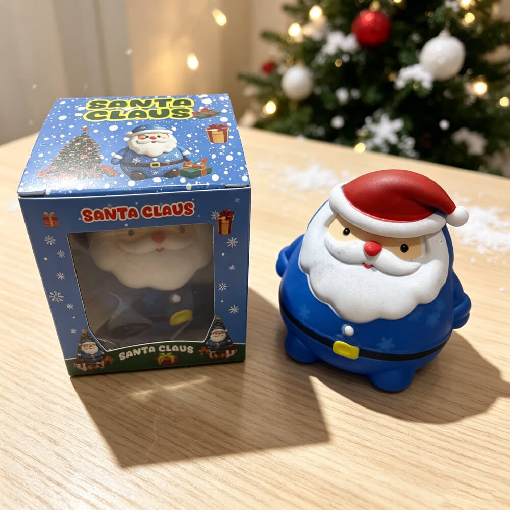 2pcs Santa Claus Squishies Christmas Blind Box Soft Stress Relief Squeeze Toy for Kids 14+ and Adults
