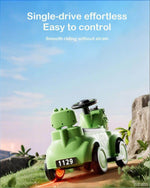 3-In-1 Toddler 6V Ride-on Car Dinosaur Electric Car with Guardrails and Push Handles