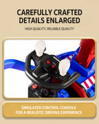 3-in-1 Kids Ride On Excavator 6V Battery Powered Push Car with Electric Digging Arm and Safety Guardrail