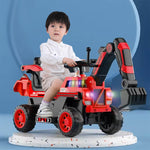 3-in-1 Kids Ride On Excavator Outdoor Indoor Ride-On Car With Front Loader Digger & Light Music