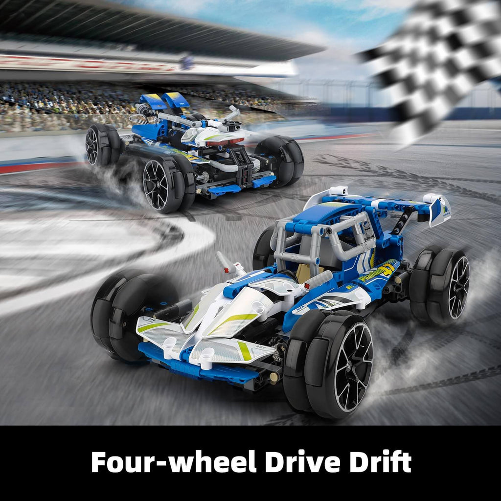 3 in 1 STEM RC Robot Car Building Blocks DIY Kit 4WD Remote Control APP Programming Drift Robot Car