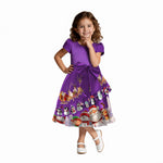 Christmas Party Dress Toddler Kids Short Sleeve Dress Santa Claus Elk Snowman Christmas Dress