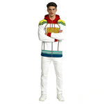 Adult Mirio Costume Hawks Hero Zip-up Hoodie Green Deku Sweatshirt for Cosplay