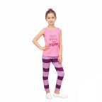 Girls Bunny Costume Pink Vest Striped Pants and Hair Tie for Cosplay Parties