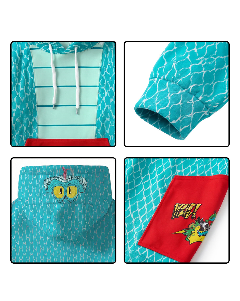 Snake Gary Hoodie and Pants Zodiac Hero Gary Sweatshirt Costume for Daily Wear Themed Party