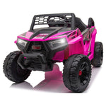 12V Kids Ride On UTV Electric Car with Front LED Lights and Horn Single Seat with a Safety Belt