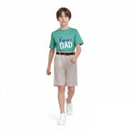 Kids Fox Costume Casual Green Shirt and Shorts Suit for Cospay Daily Wear