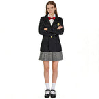 Adult Gogo Yubari Costume Black Bloody Affair Killer Uniform Tops Shirt and Skirt Set for Cosplay