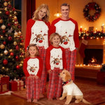 Family Christmas Pajamas Red Matching Sleepwear Holiday Pjs Set for Kids Adults