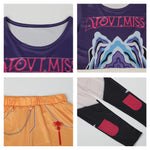 Girls Cosplay Outfit Pop Star T-shirt Leggings 3pcs Outift for Halloween Party