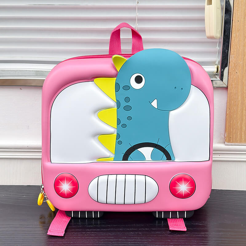 3D Cartoon Dino Backpack Lightweight Waterproof Backpack with Adjustable Shoulder Straps for Preschoolers