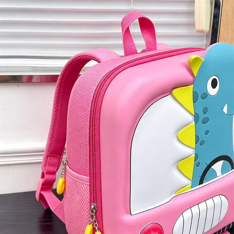 3D Cartoon Dino Backpack Lightweight Waterproof Backpack with Adjustable Shoulder Straps for Preschoolers